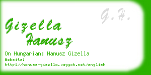 gizella hanusz business card